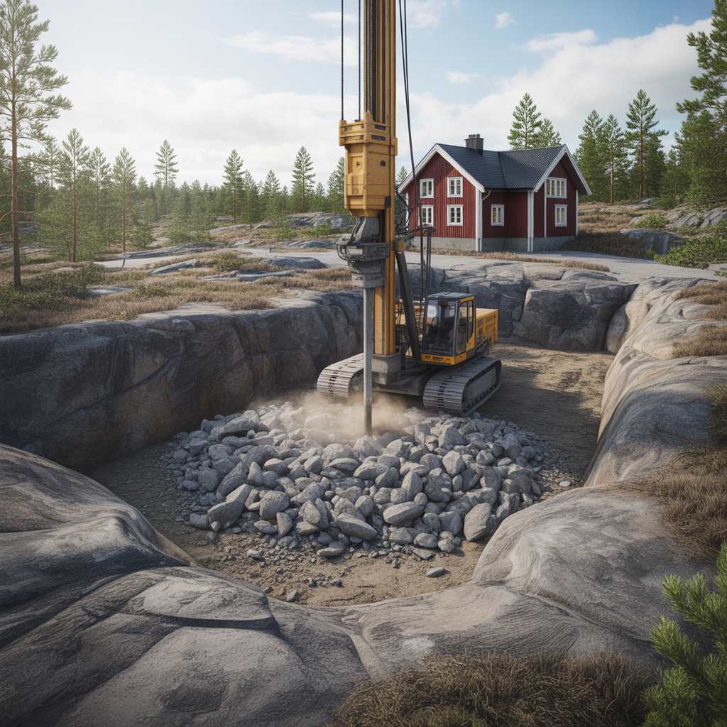 3.Hur mycket kostar det att spranga bort berg for husgrund