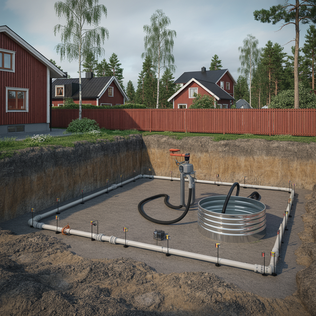 grundvattensankning vid markarbete metoder tillstand och kos