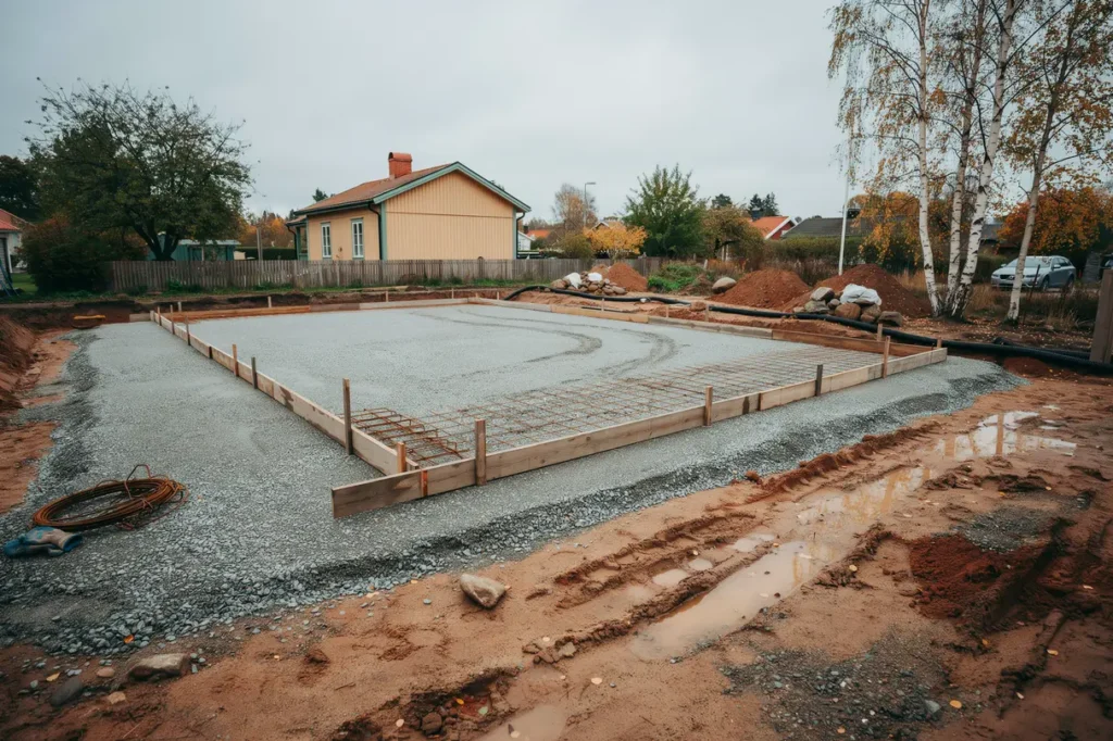 husgrund och gjutning av betongplatta s planerar du r tt fr n f rsta spadtaget